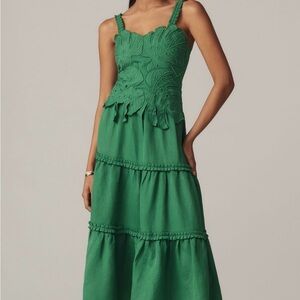 FARM Rio Green Midi Dress